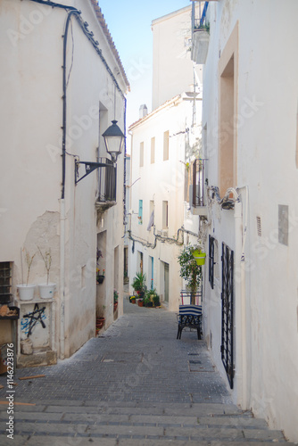 Ibiza, isla de las Baleares, vista de sus calles y de la ciudad.