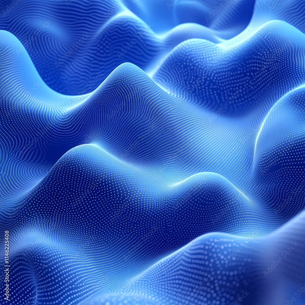 3D Abstract Blue Digital Background, Generative AI 3D Abstract Blue Digital Background, Generative AI