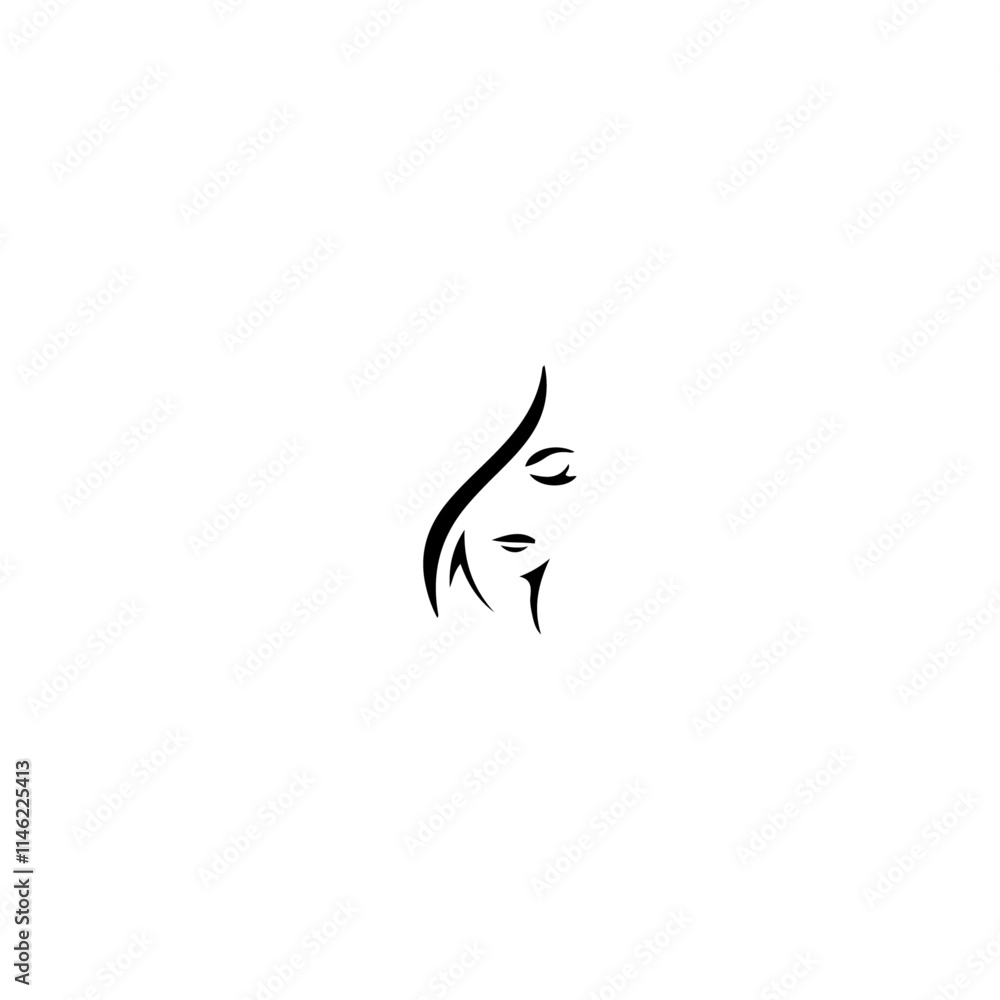 Naklejka premium Beautiful profile icon flat vector design.
