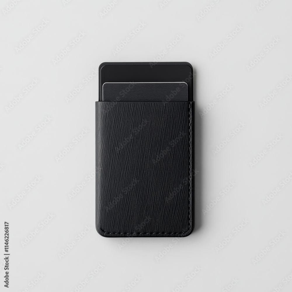 Modern Navy Aluminum Money Clip Wallet on White Background, Elegant Compact Design with Cardholder, Photorealistic Image Modern Navy Aluminum Money Clip Wallet on White Background, Elegant Compact Design with Cardholder, Photorealistic Image