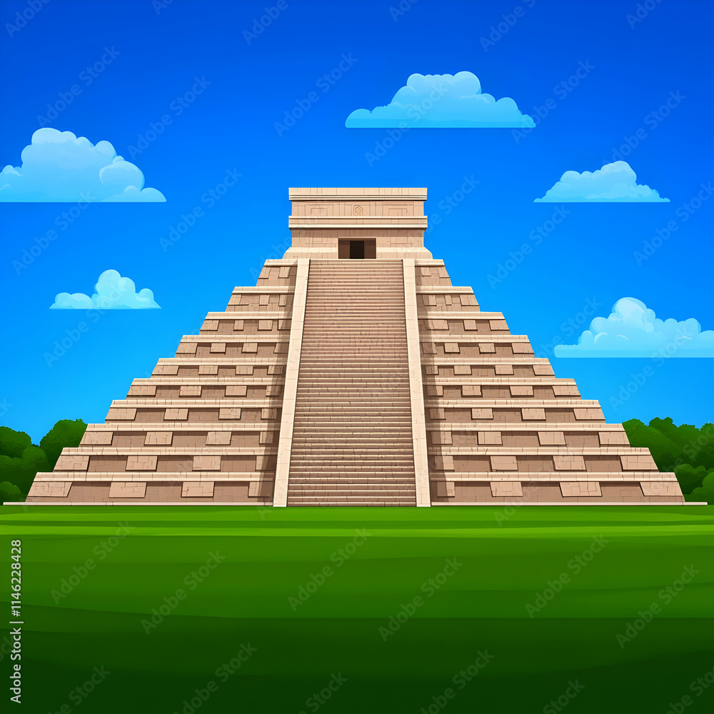 Ancient Pyramid Illustration Ancient Pyramid Illustration