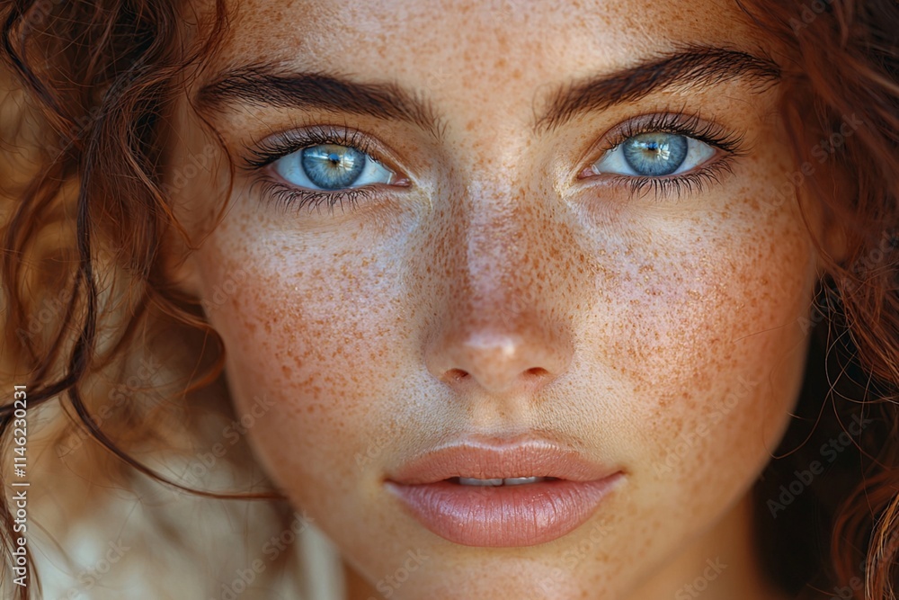 Close-up portrait of a young woman showcasing her natural beauty and unique skin pigmentation caused by melasma Close-up portrait of a young woman showcasing her natural beauty and unique skin pigmentation caused by melasma