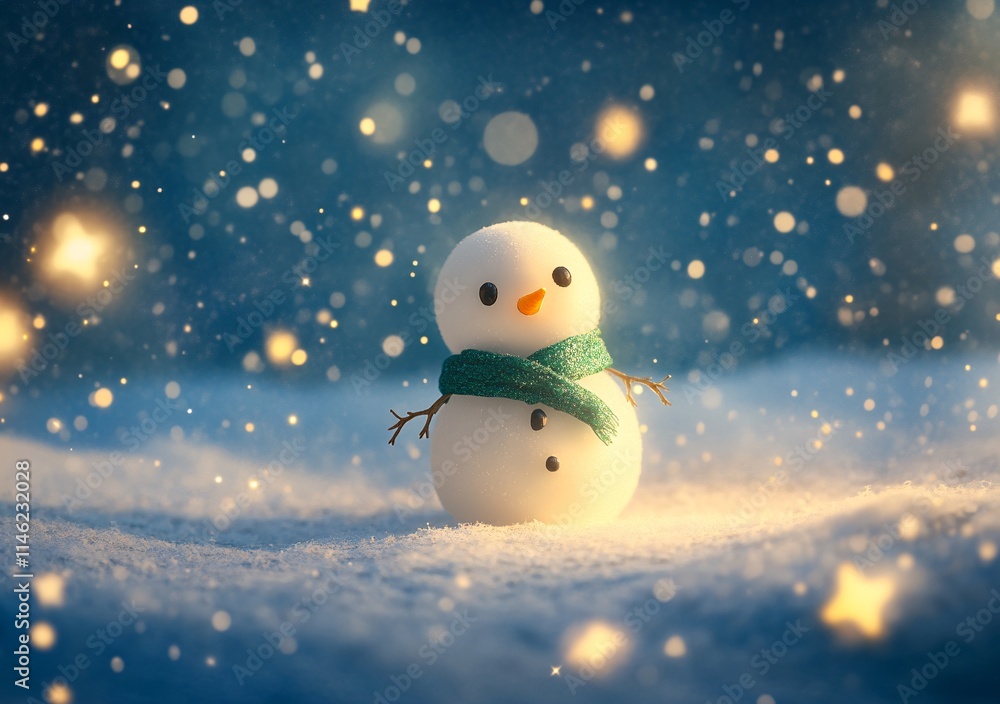 Obraz premium snowman on a snow