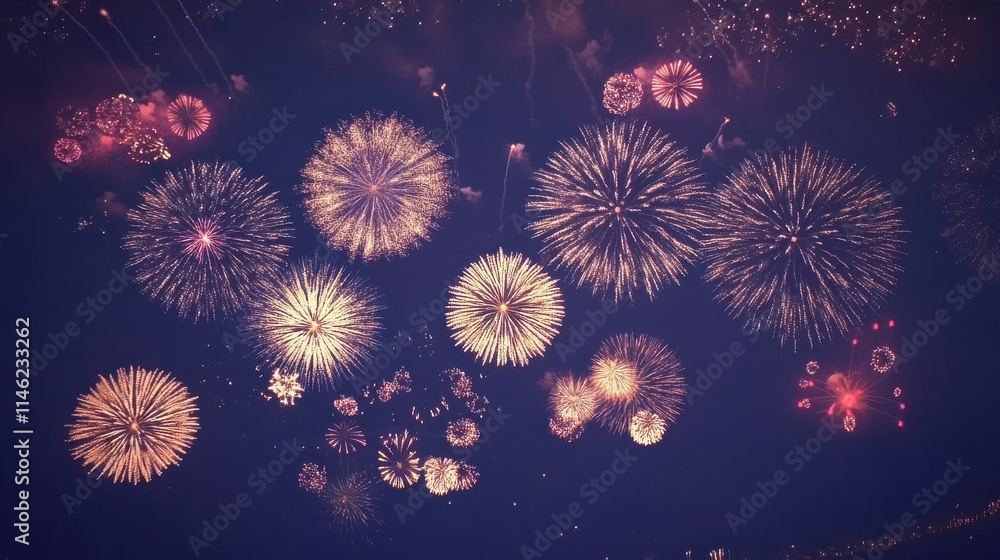 Silvester, new year, new years eve, New Year's Eve, 2025 fireworks background banner panorama long new year card- Colorful firework pyrotechnic on rustic dark blue night sky texture Silvester, new year, new years eve, New Year's Eve, 2025 fireworks background banner panorama long new year card- Colorful firework pyrotechnic on rustic dark blue night sky texture