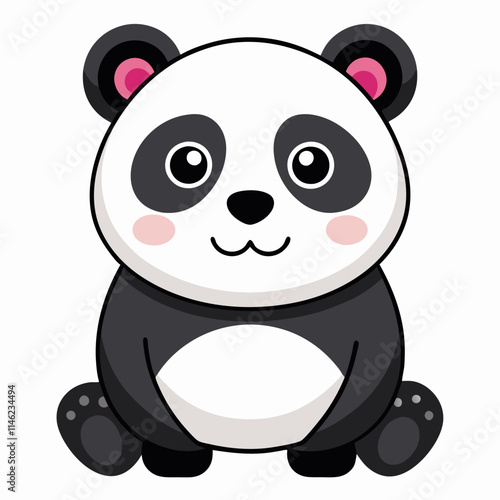 panda bear with a bamboo