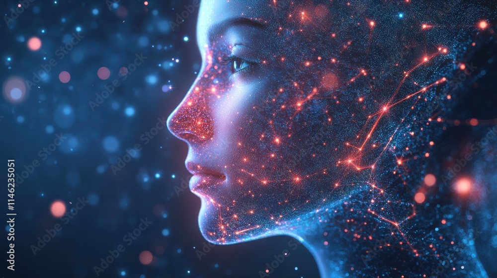 Obraz premium AI-based software abstract concept vector illustrations.