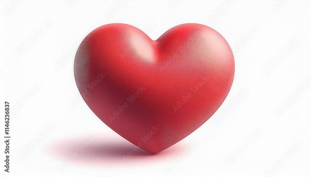 Vibrant Red Heart with Textured Surface on a Clean White Background, Perfect for Valentine’s Day Designs, Love Themed Graphics, Health Campaigns, or Emotional Marketing Concepts Vibrant Red Heart with Textured Surface on a Clean White Background, Perfect for Valentine’s Day Designs, Love Themed Graphics, Health Campaigns, or Emotional Marketing Concepts