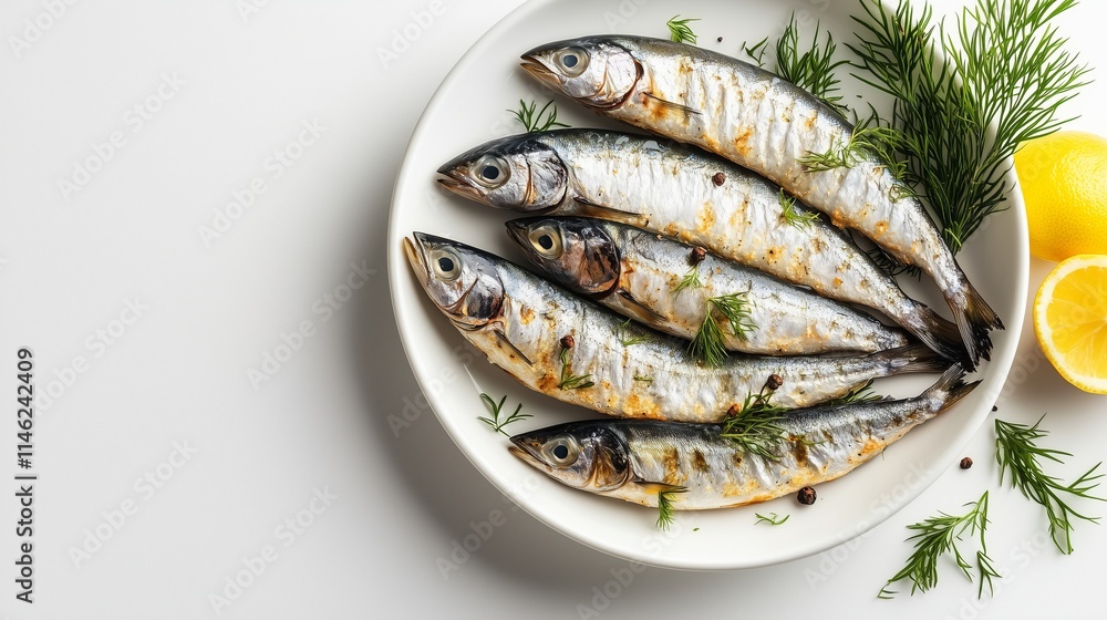 the Round Herring, portrait view, white copy space on right the Round Herring, portrait view, white copy space on right
