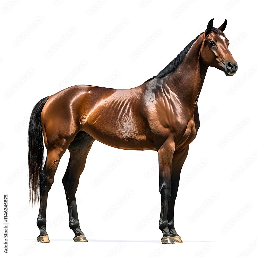 A full-body photograph of an Arabian horse standing on a white background, with no shadows, text, or background. The image is a transparent PNG with a 30% exposure. A full-body photograph of an Arabian horse standing on a white background, with no shadows, text, or background. The image is a transparent PNG with a 30% exposure.