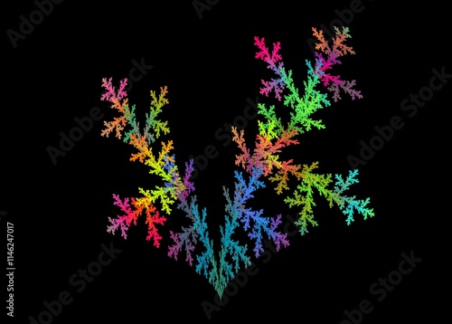 Computer generated fractal pattern and shape