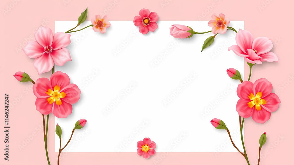 A postcard on International Women's Day on March 8th. Spring flowers in nude colors A postcard on International Women's Day on March 8th. Spring flowers in nude colors