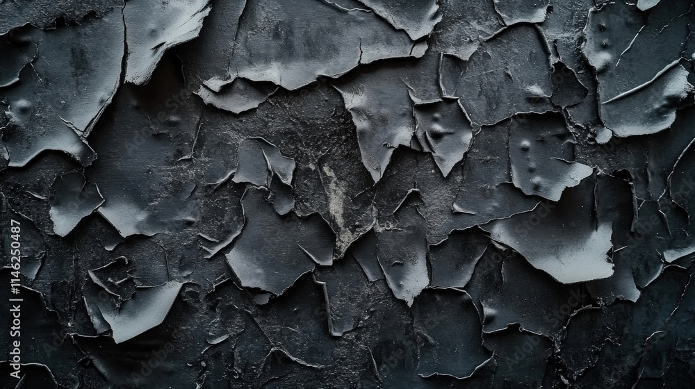 Close-up of dark gray peeling paint texture. Close-up of dark gray peeling paint texture.