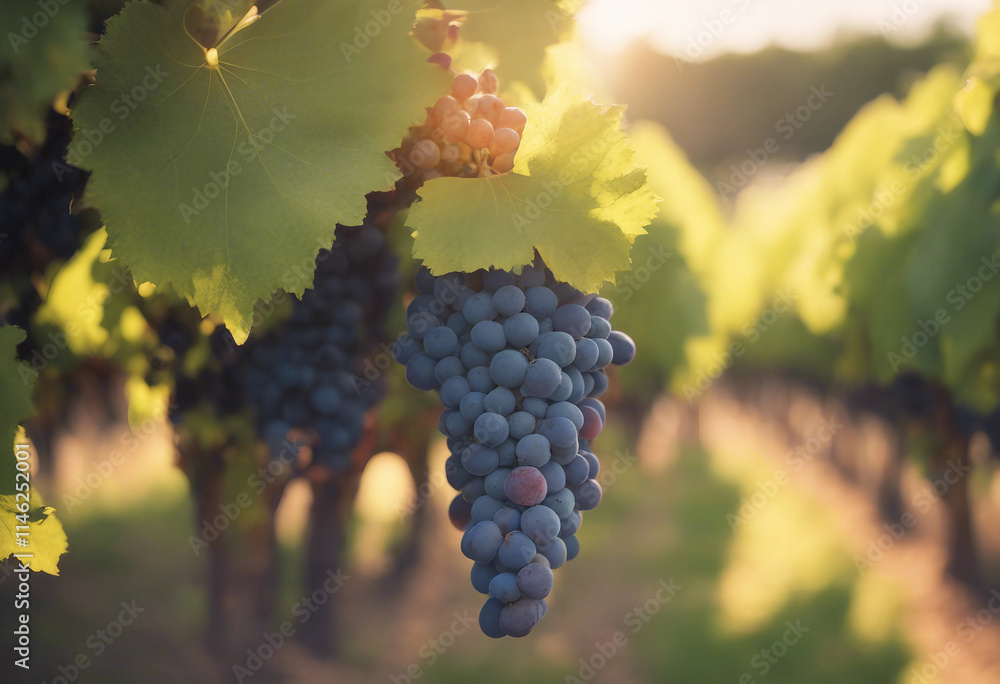 Naklejka premium Viticulture The Sun That Ripens The Grapes