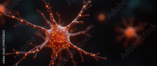 neurons and synapse like stuctures depicting brain chemistry, generative AI
