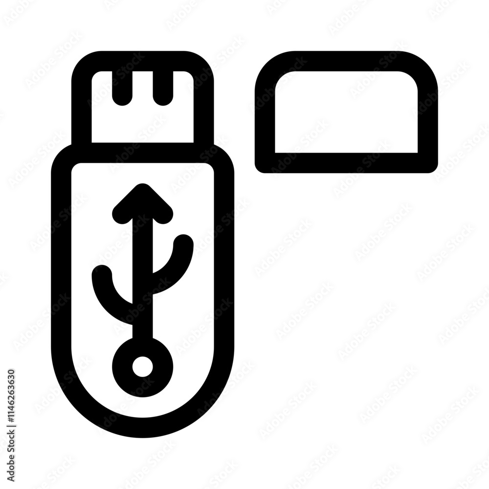USB line icon