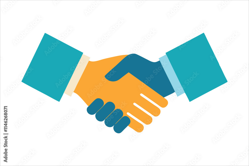 Business agreement handshake icon in different style vector illustration Business agreement handshake icon in different style vector illustration