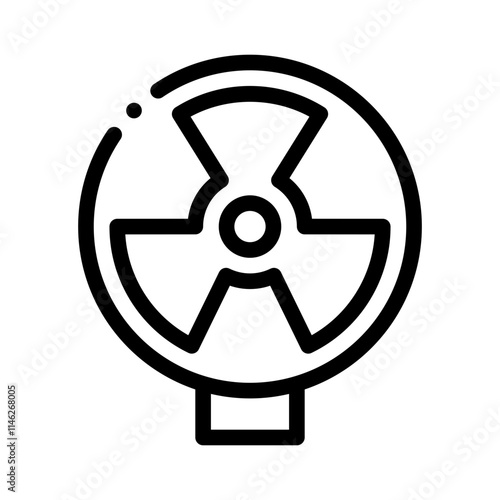 Radioactive line icon