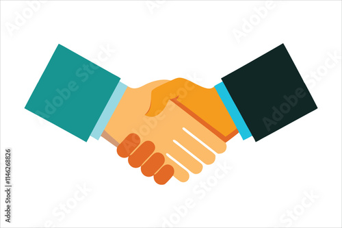 Business agreement handshake icon in different style vector illustration