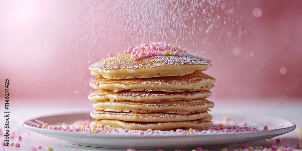 custom made wallpaper toronto digitalSugar sprinkles cascade over a delightful stack of pancakes, creating a whimsical scene. Enjoy the sweet charm of sugar sprinkles as they add a special touch to your pancake presentation.