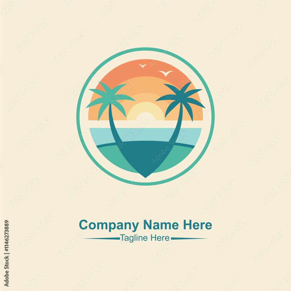 Obraz premium Beach logo
