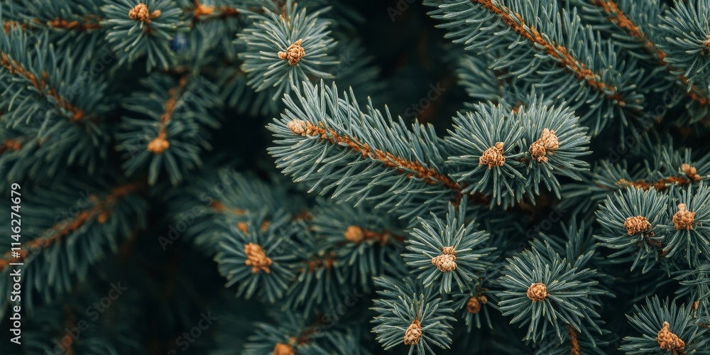Closeup of beautiful branches from a coniferous tree, showcasing the intricate details of each needle and the natural beauty of the coniferous tree. Perfect for adding a text overlay. Closeup of beautiful branches from a coniferous tree, showcasing the intricate details of each needle and the natural beauty of the coniferous tree. Perfect for adding a text overlay.