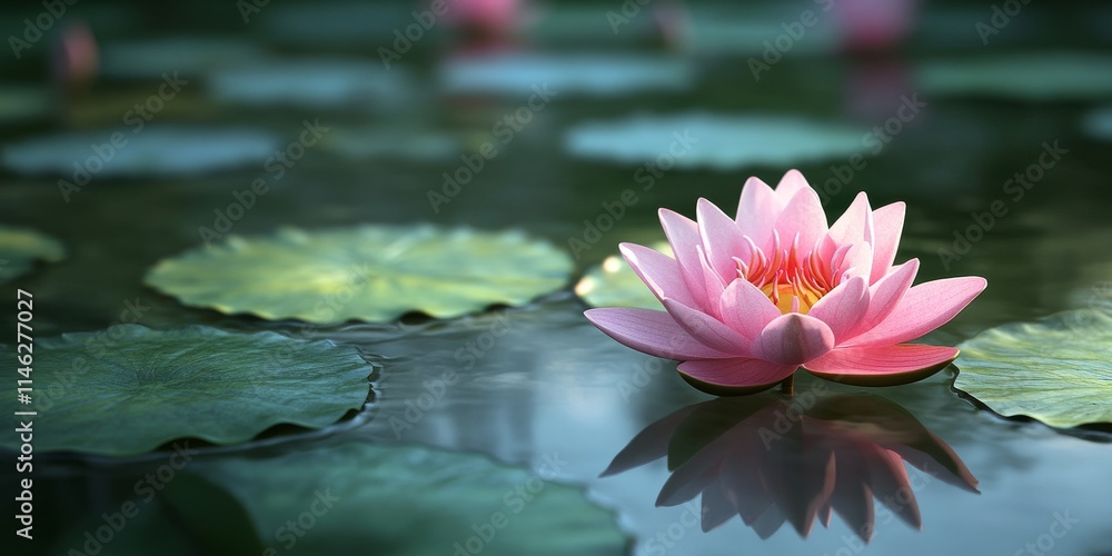 Lotus flower blossoms beautifully in a serene temple pond, showcasing the elegance of the lotus flower in a tranquil environment. The lotus flower symbolizes purity and peace. Lotus flower blossoms beautifully in a serene temple pond, showcasing the elegance of the lotus flower in a tranquil environment. The lotus flower symbolizes purity and peace.