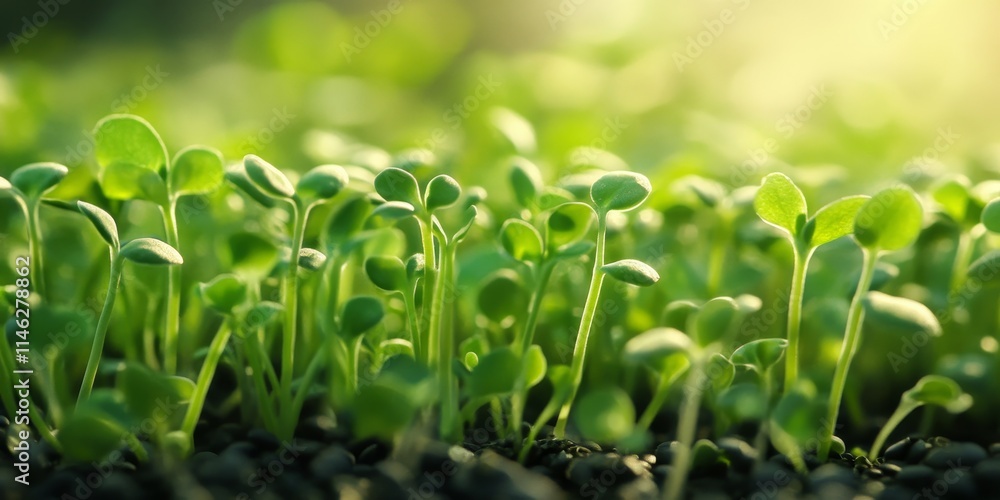 Field of green lentil sprouts showcasing vibrant growth, offering a stunning view of the lush green lentil sprouts thriving in their natural environment, perfect for agricultural and culinary themes. Field of green lentil sprouts showcasing vibrant growth, offering a stunning view of the lush green lentil sprouts thriving in their natural environment, perfect for agricultural and culinary themes.