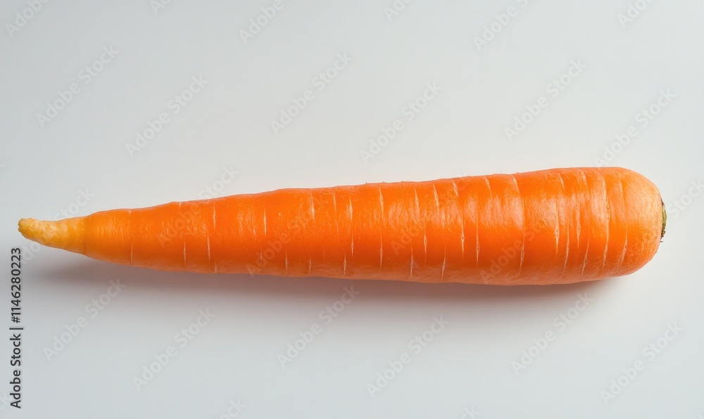 A carrot is shown on a white background A carrot is shown on a white background