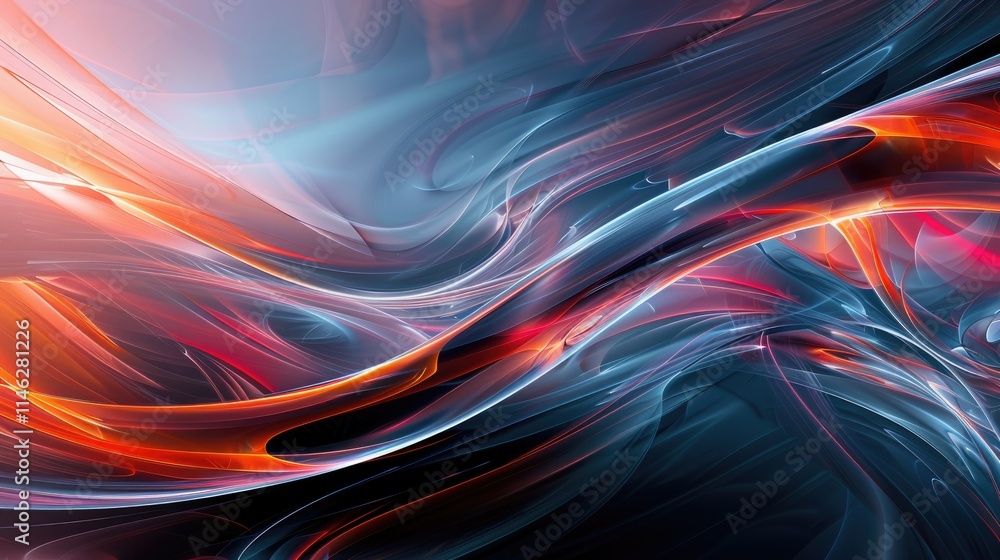 Bright, futuristic lines creating a sense of motion Bright, futuristic lines creating a sense of motion
