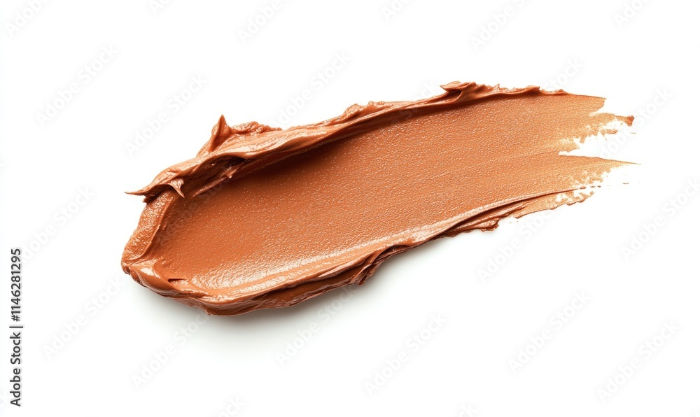 A brownish color lipstick is shown on a white background A brownish color lipstick is shown on a white background