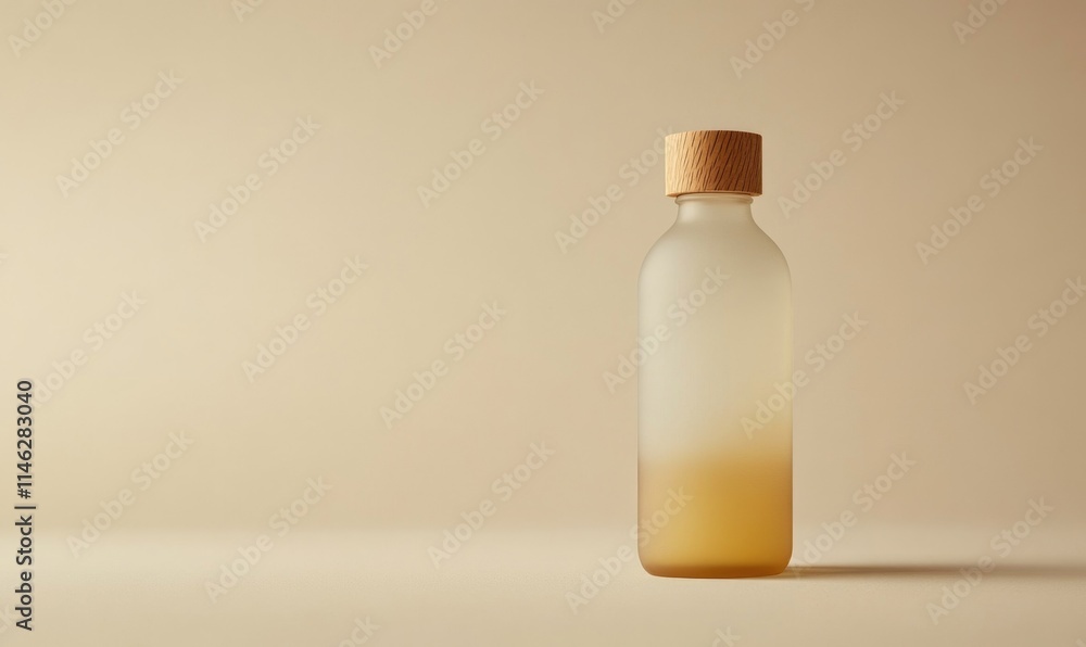 A bottle of liquid with a cork stopper A bottle of liquid with a cork stopper