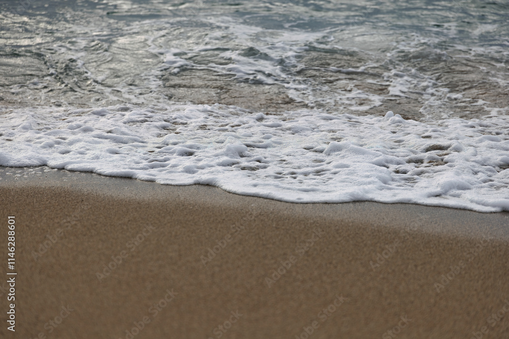 Beach with waves at Falasarna Beach on the island of Crete, Greece Beach with waves at Falasarna Beach on the island of Crete, Greece