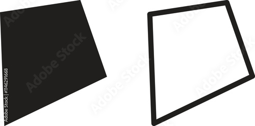 Kite icon set in two styles isolated on white background . Vector illustration