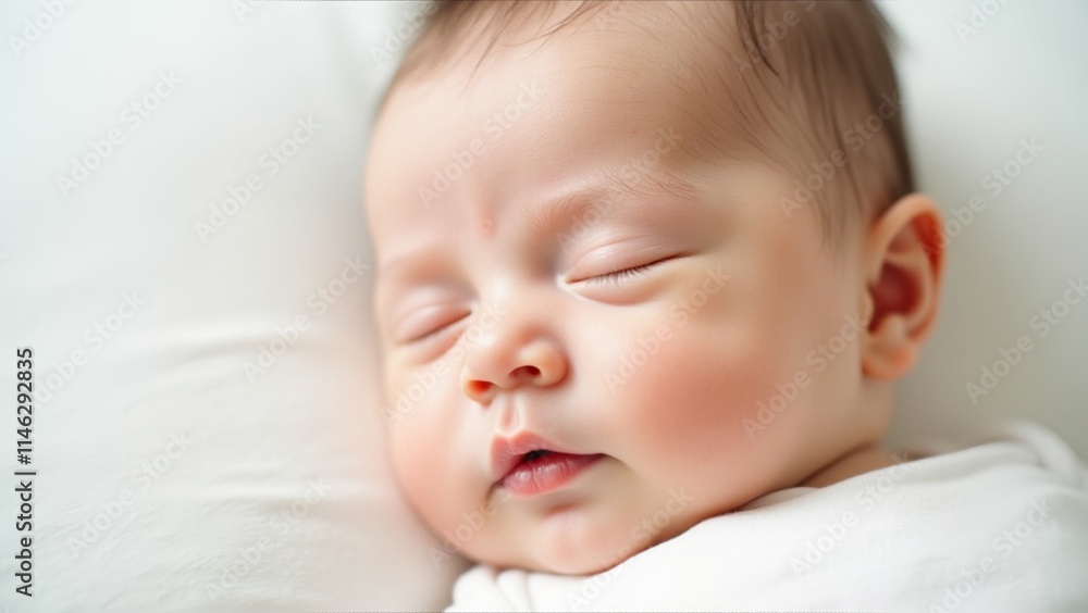 Cute baby sleeping on white background Cute baby sleeping on white background