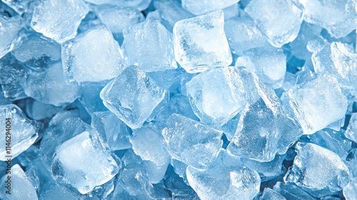 A pile of ice cubes