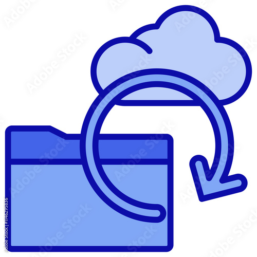 Backup Blue Color Icon