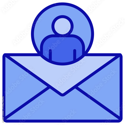 Email Account Blue Color Icon