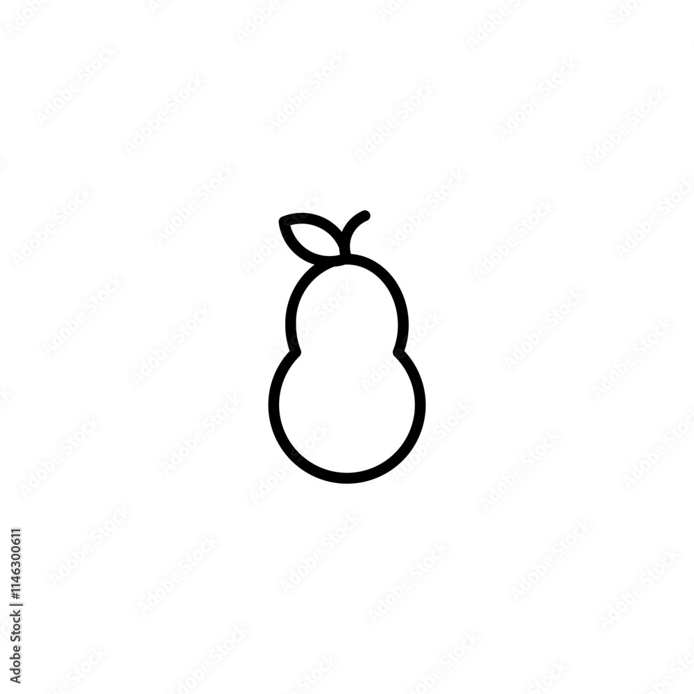 pear line icon pear line icon