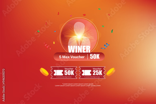 Giveaway winner announcement social media post banner and web Banner template