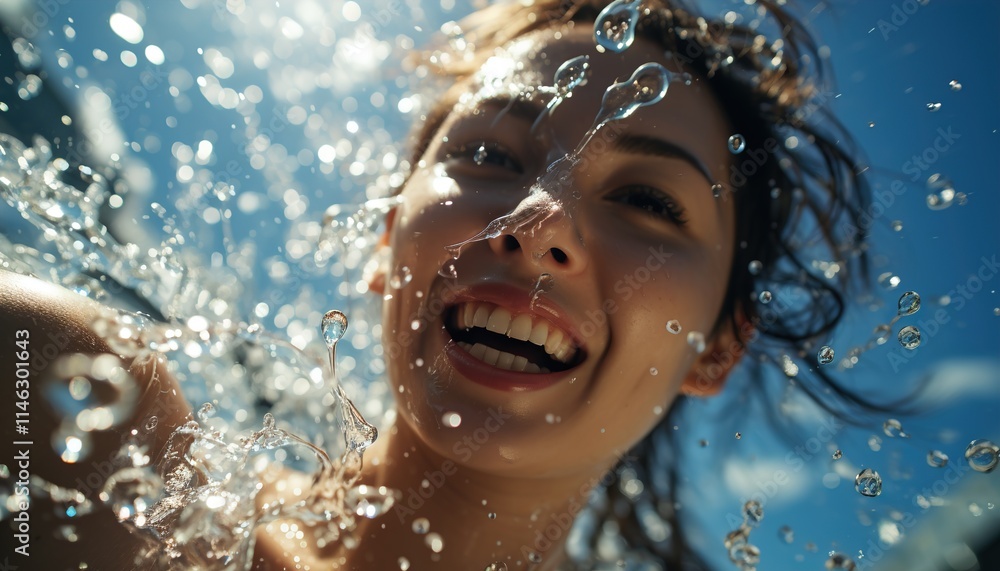 Fototapeta premium People splashing water at Songkran festival in Thailand 