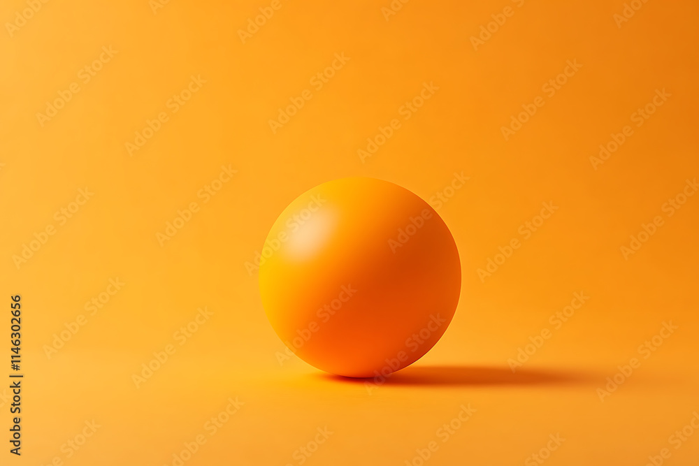 Orange Sphere on a Solid Orange Background Orange Sphere on a Solid Orange Background