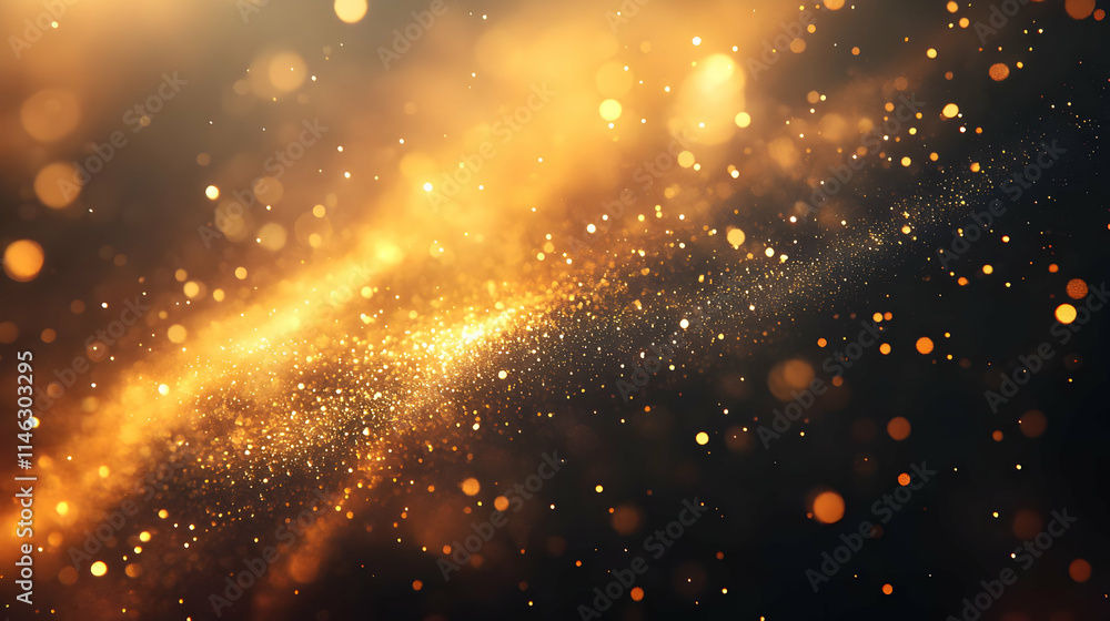 Fototapeta premium Golden Glitter Abstract Background Image