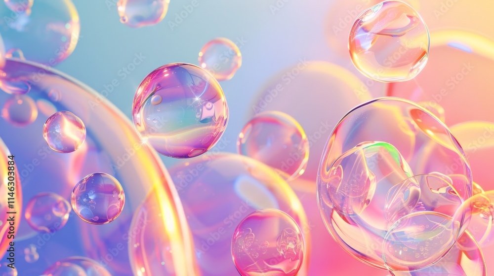 A serene image of varied soap bubbles on a gradient background, reflecting rainbow hues, evoking a peaceful and dreamy ambiance. A serene image of varied soap bubbles on a gradient background, reflecting rainbow hues, evoking a peaceful and dreamy ambiance.
