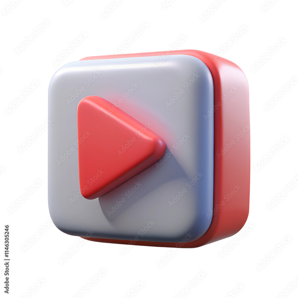 Plastic 3D video icon Plastic 3D video icon