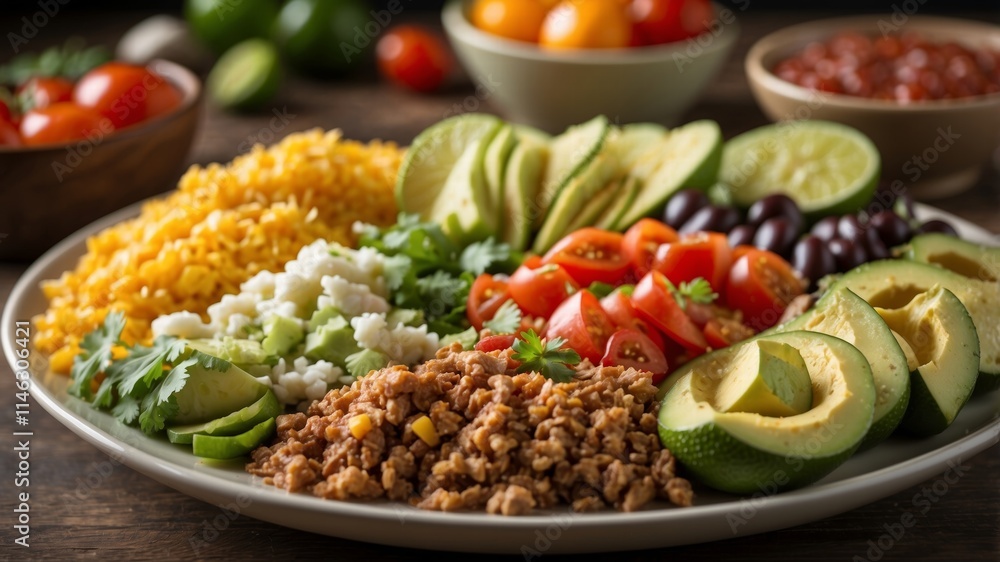 Mexican food table scene. Top down view on a dark stone banner background. Tacos, burrito plate, nachos, enchiladas, tortilla soup and salad Mexican food table scene. Top down view on a dark stone banner background. Tacos, burrito plate, nachos, enchiladas, tortilla soup and salad