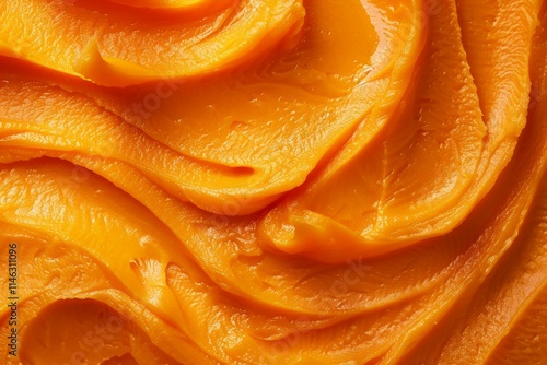  Fresh carrot puree baby food. Image illustrated food for advertisement