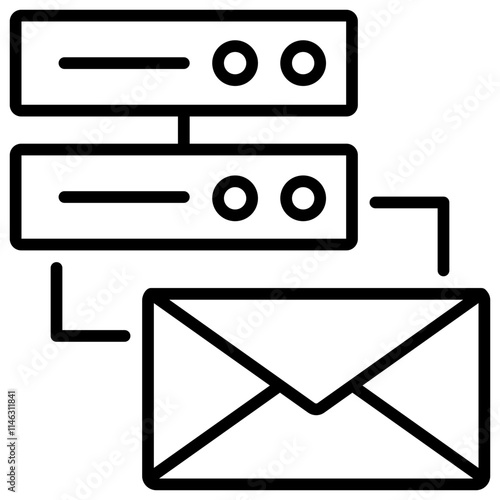 Email Hosting Outline Icon