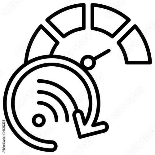 Bandwidth Outline Icon