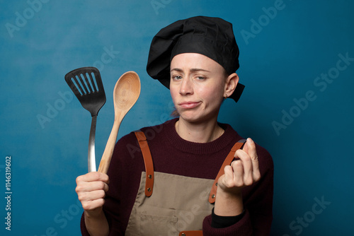 feeling sad and stressed, no money gesture, with a negative and anxious look