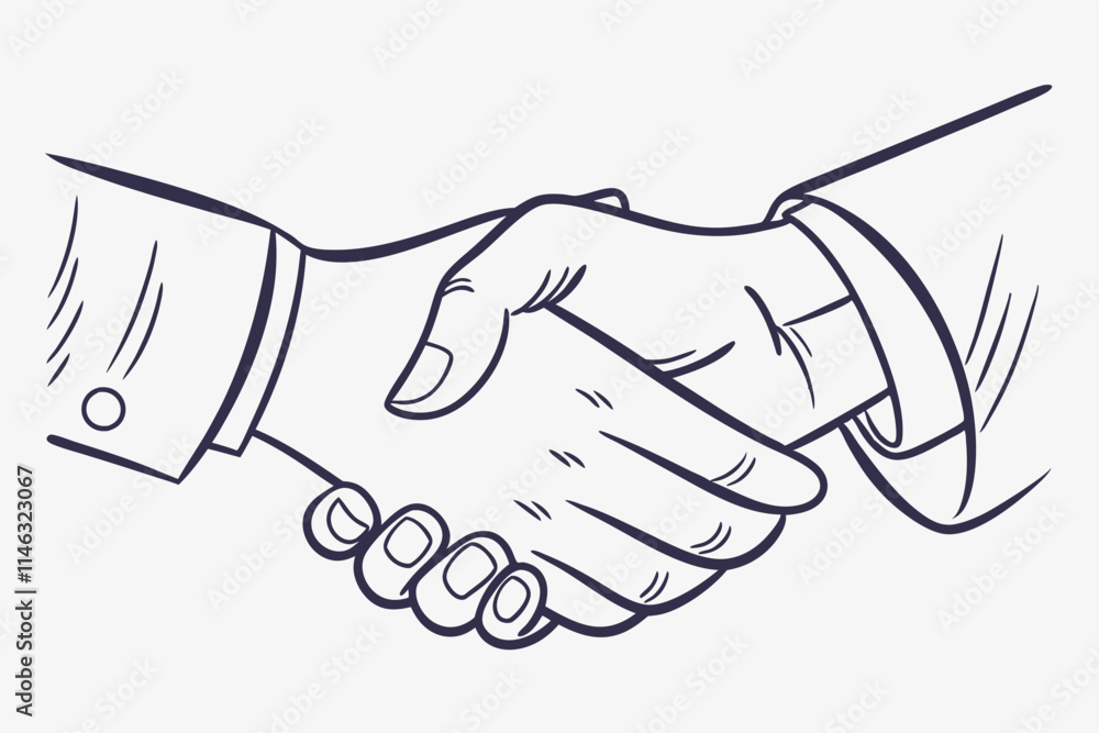 Vector of a handshake Vector of a handshake